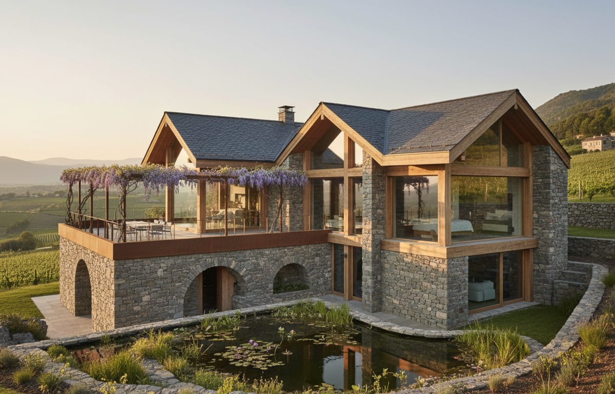 Hidden Vineyard, maison de 220 m² conçue avec Housia